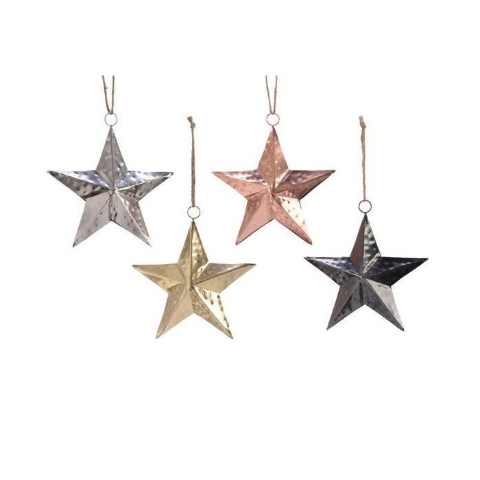 STELLA METALLO DA APP 4 COL ASS 15CM
